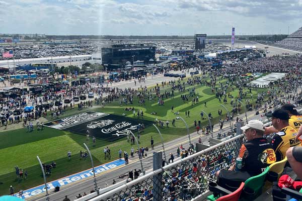 View from seats at Daytona 500