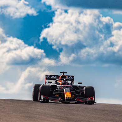 Formula 1 race car on the track at Circuit of Americas
