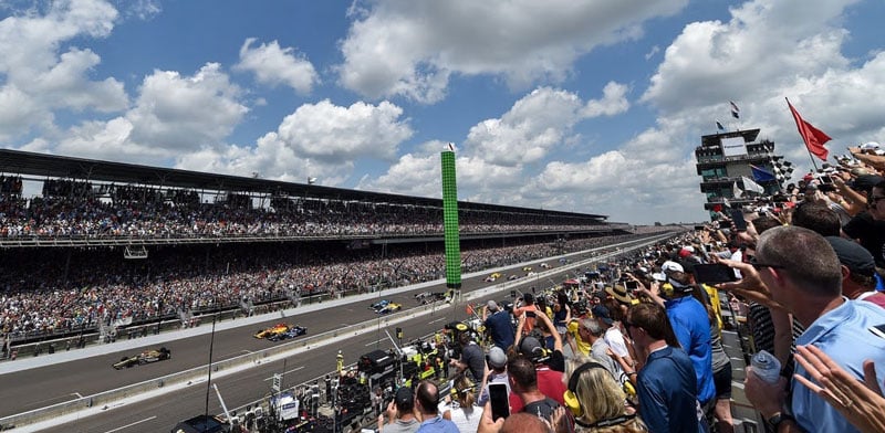 Indianapolis 500 View from seats at Indy Motor Speedway