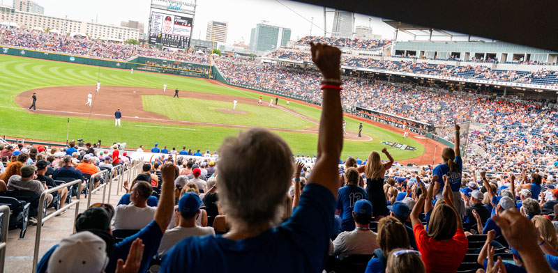 Baseball fans at the College World Series 