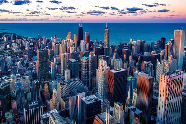 View of Chicago, site of the 2027 MLB All Star Game