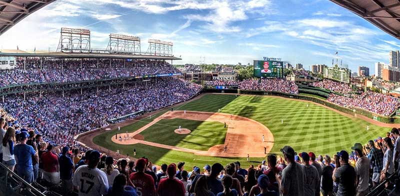View from seats inside Wrigley Field