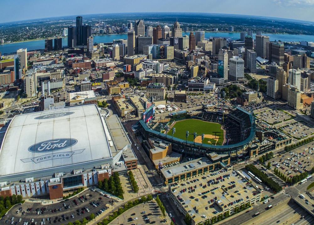 City of Detroit Michigan home of the Lions