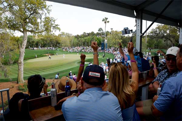 View from hospitality club at The Players Golf Tournament
