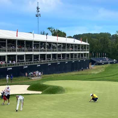U.S. Open Golf Tournament View of the Trophy Club at the US Open