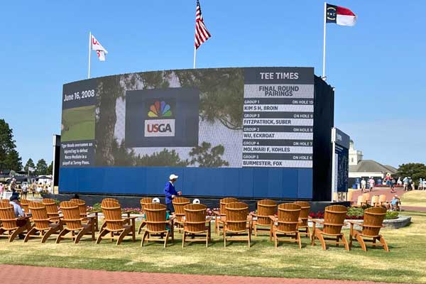 View from the US Open Golf Tournament on the course
