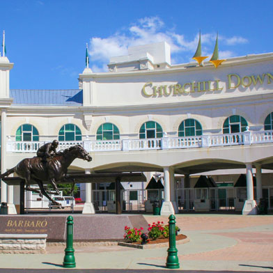 Entrance to Churchill Downs site of the Kentucky Derby