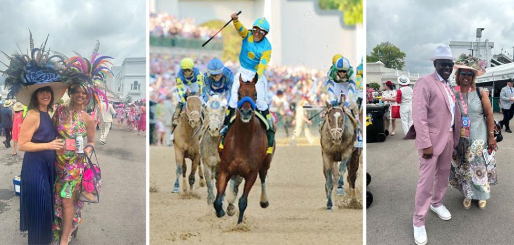 Fans enjoying the Kentucky Derby 