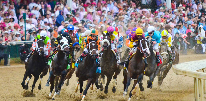 The start of the Kentucky Derby at Churchill Downs