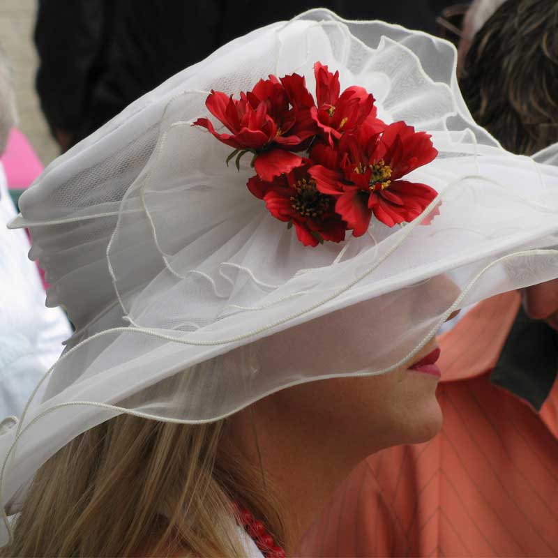 Kentucky Derby hat on Derby Day