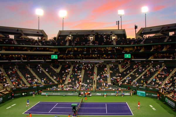 In stadium view at the Indian Wells Tennis Center