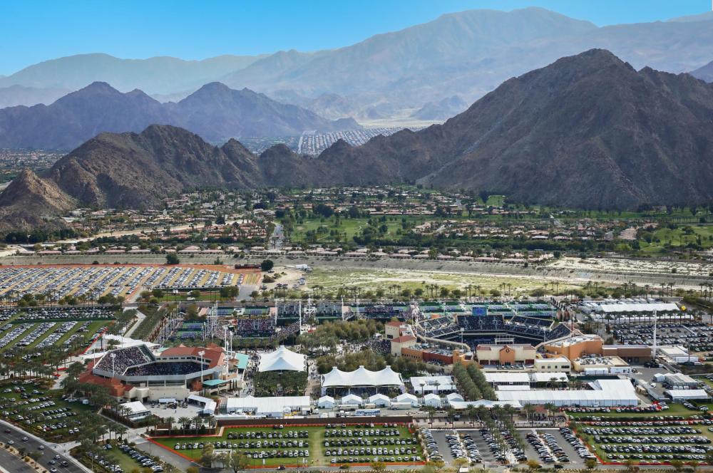 Aerial view of Indian Wells Tennis Center