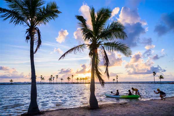 Miami Beach area during Miami Open Tennis Tournament
