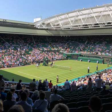 Inside Centre Court at Wimbledon 