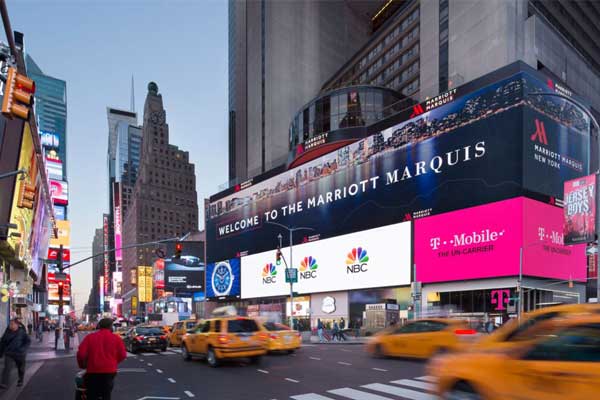 Times Square in New York during the US Open