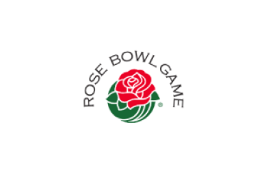 Rose Bowl Game logo with red rose emblem