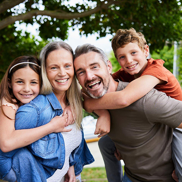 Happy smiling family