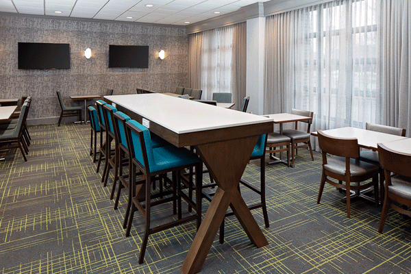 Breakfast Lounge Inside Hampton Inn