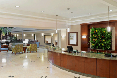 Lobby of the Doubletree Augusta Hotel