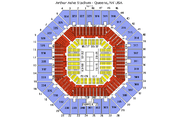 Us Open Seating Chart Ashe