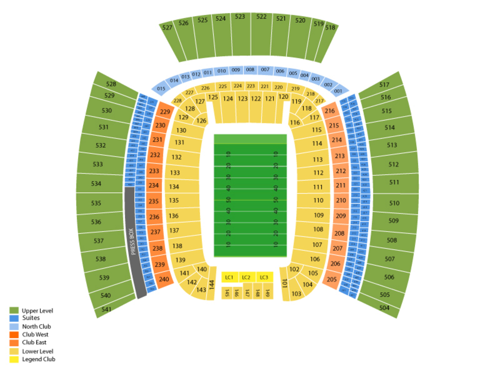 Steelers Seating Chart at Heinz Field