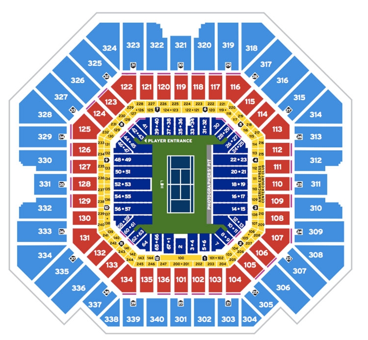 Arthur Ashe Stadium Seating Chart