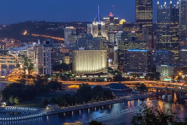Night View of Downtown Pittsburgh