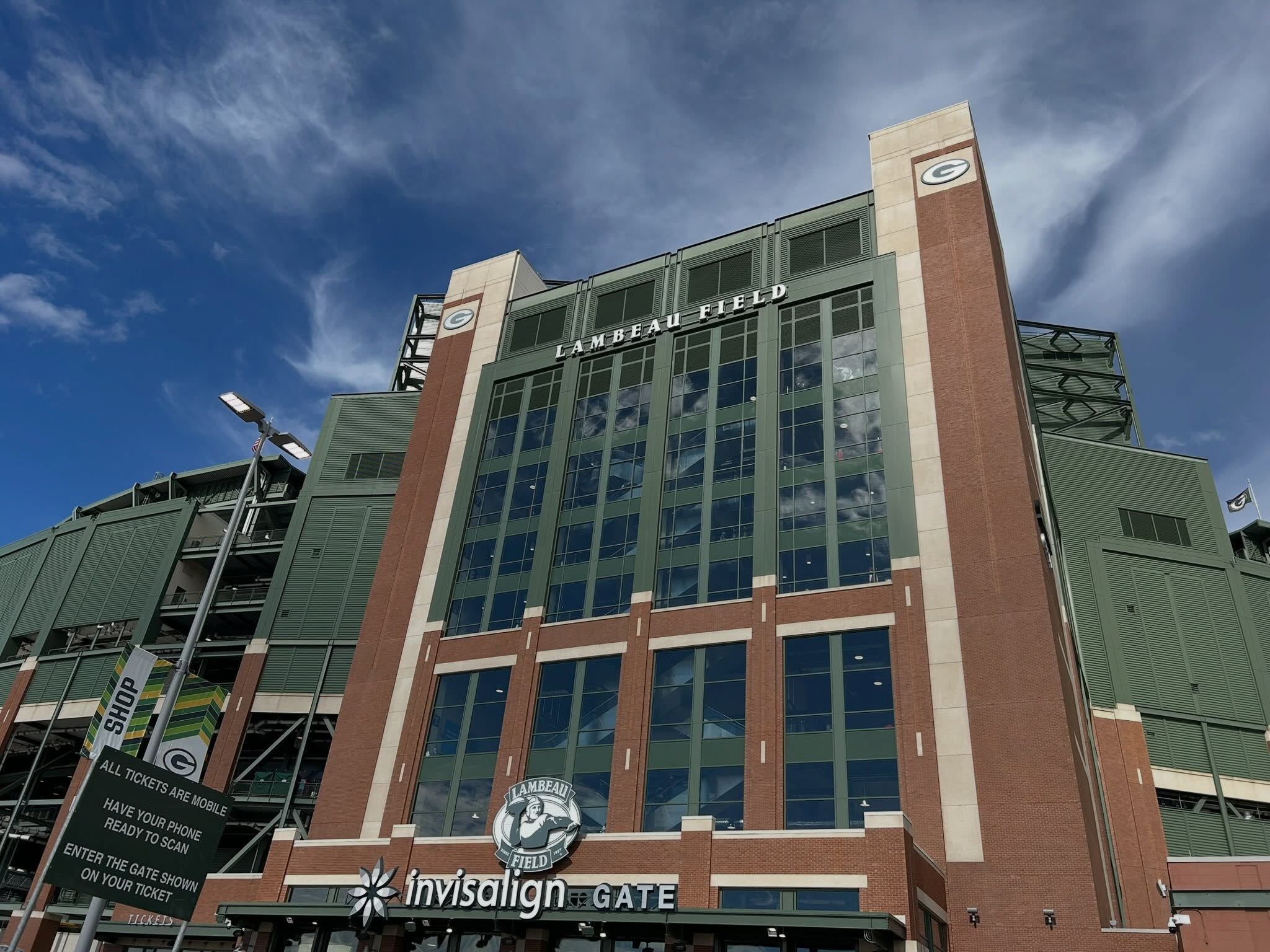 Tonight! Falcons at Packers. And we are in Green Bay! Welcome to all our guests! #packersfans #falconsnation #greenbay