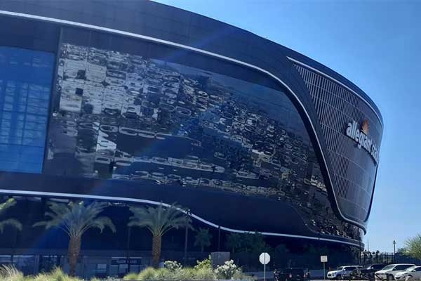 Exterior of Allegiant Stadium home of the Las Vegas Raiders