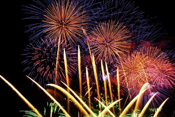 New Year's Eve Fireworks before the Tournament of Roses Parade