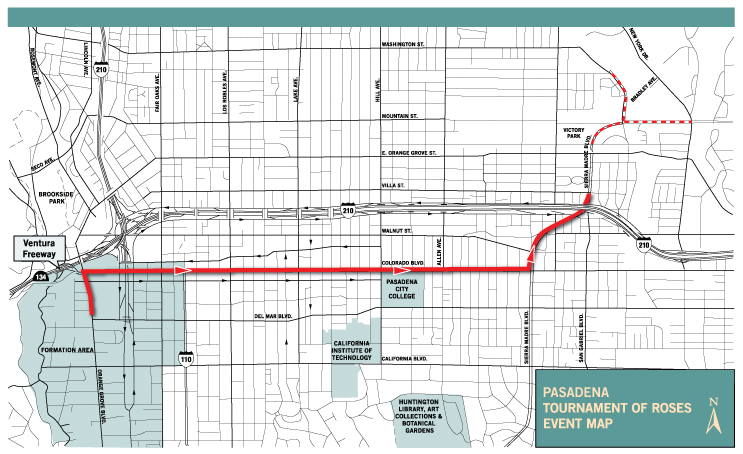 Rose Parade Route Map Pasadena