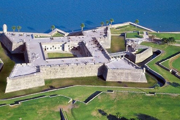 Aerial view of Castillo de San Marcos Fort St. Augustine Florida