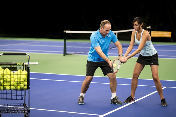 Private tennis lessons at the TPC Las Colinas Four Seasons Resort