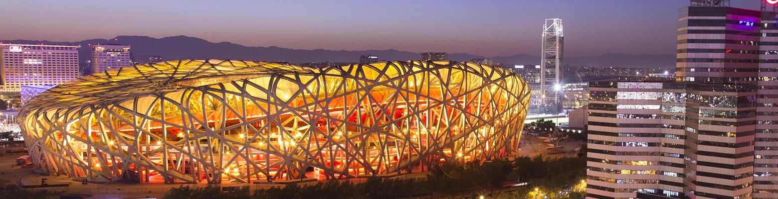 The Birds Nest Beijing Winter Olympics Skyline