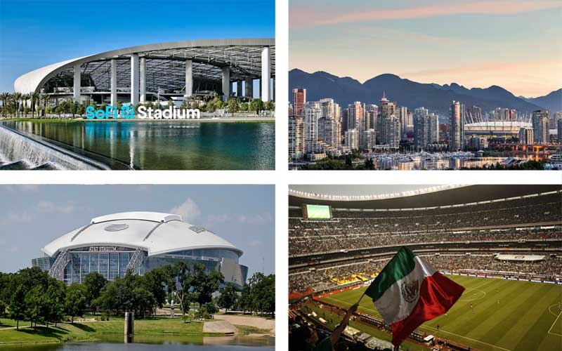 Host cities for 2026 World Cup Soccer Tournament