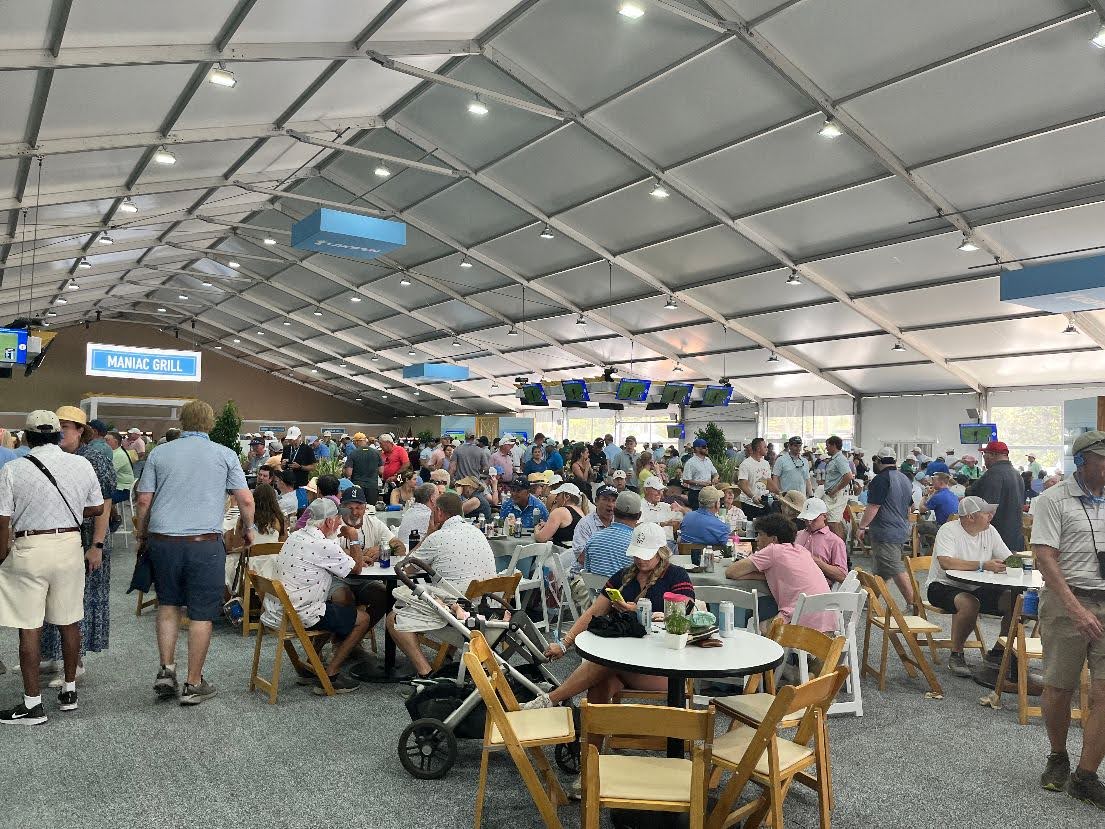 View from inside the Trophy Club at the US Open