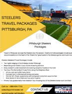 Pittsburgh Steelers Travel Packages Brochure